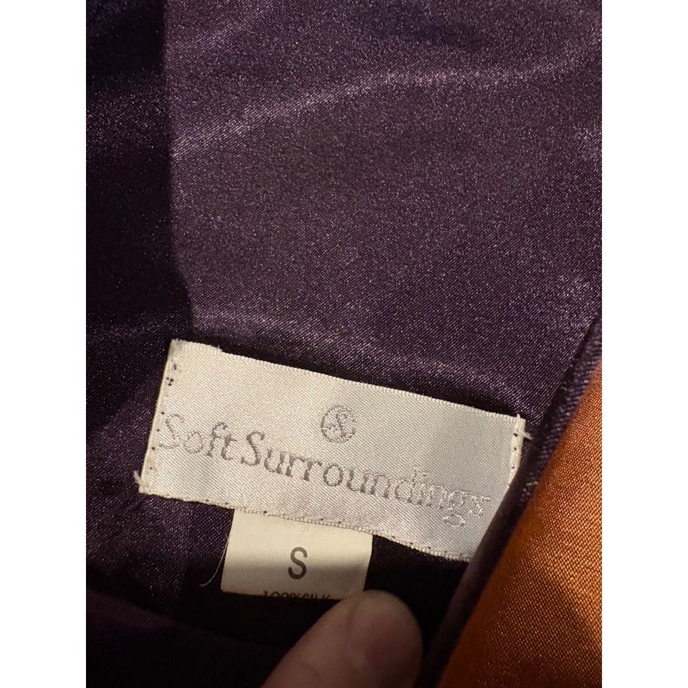 Soft Surroundings 100% Silk Asian Embroidered Frog Closure Jacket‎ Womens S GUC - Picture 4 of 9